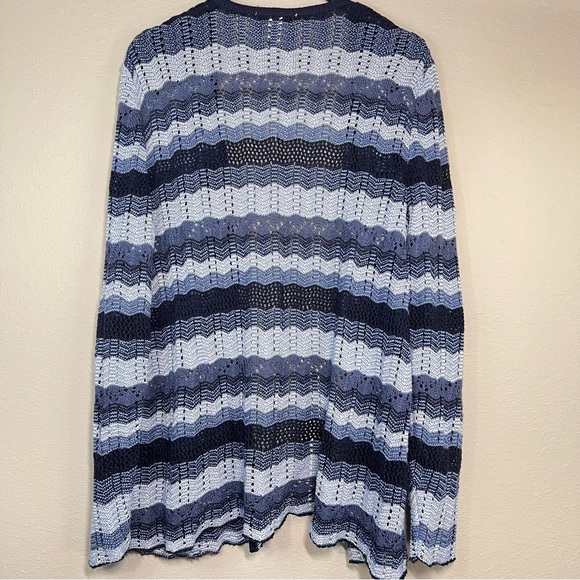 Christopher & Banks Blue Striped Sweater - Picture 2 of 3